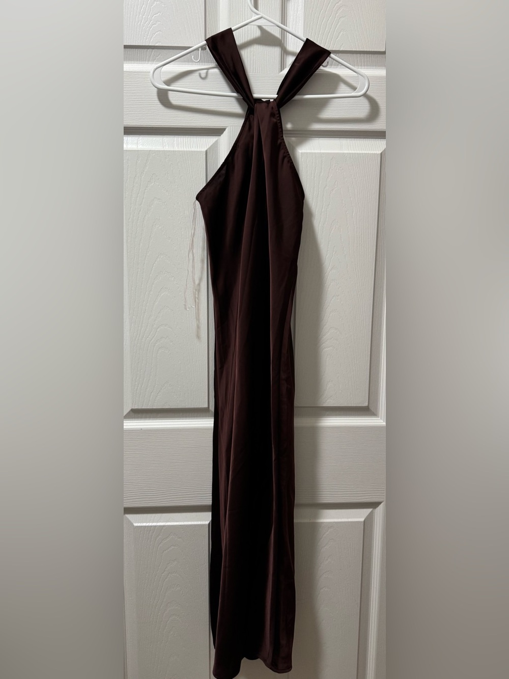 a new day Chocolate Brown Satin Dress - Picture 4 of 5